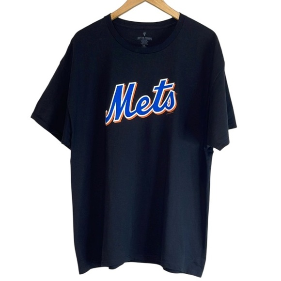 Soft As A Grape Mets Logo Black T-Shirt Crewneck Short Sleeve Boxy XL - Picture 10 of 10